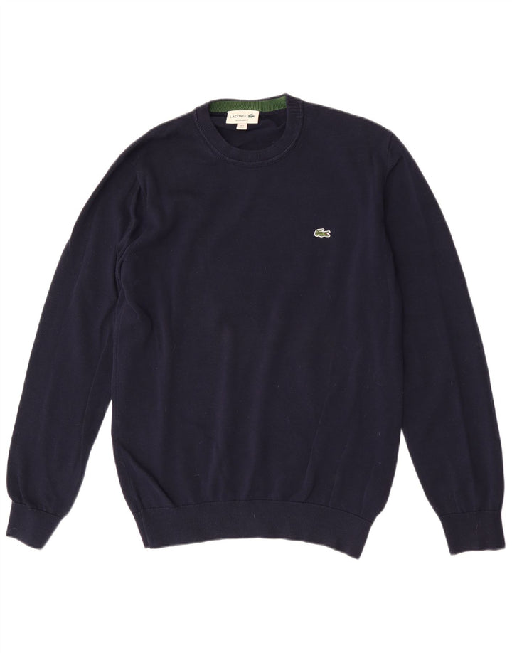 Lacoste Mens Regular Fit Crew Neck Jumper Sweater Size 5 Large Navy Blue