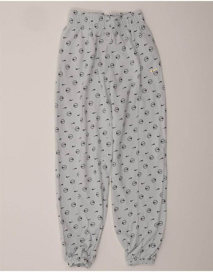 NIKE Mens Loose Fit Graphic Tracksuit Trousers Joggers Small  Blue Cotton