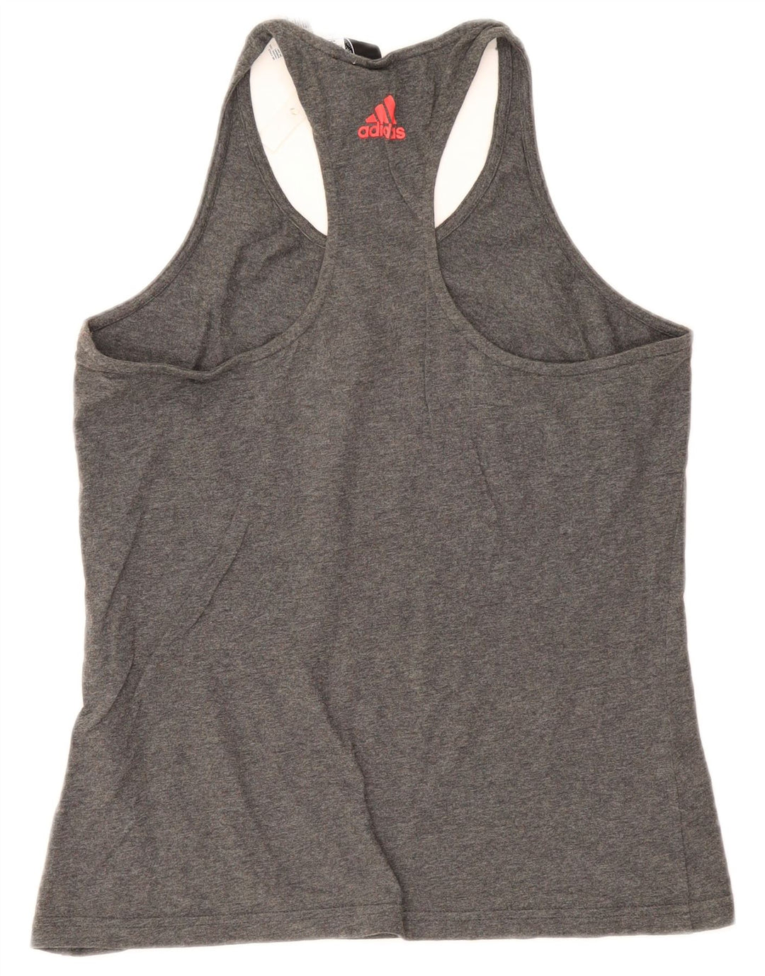 Adidas Womens Graphic Vest Top UK 12/14 Medium Grey Cotton