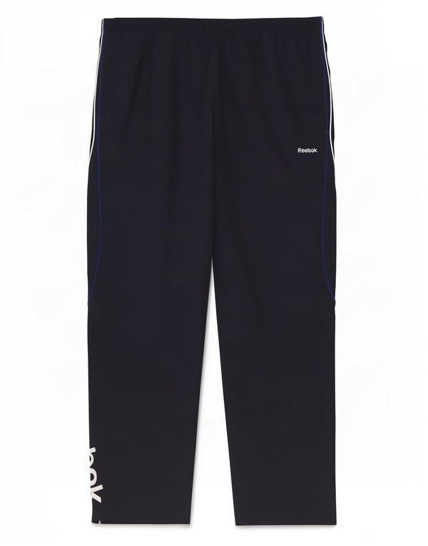 Reebok Mens Graphic Tracksuit Trousers Large Navy Blue Polyester