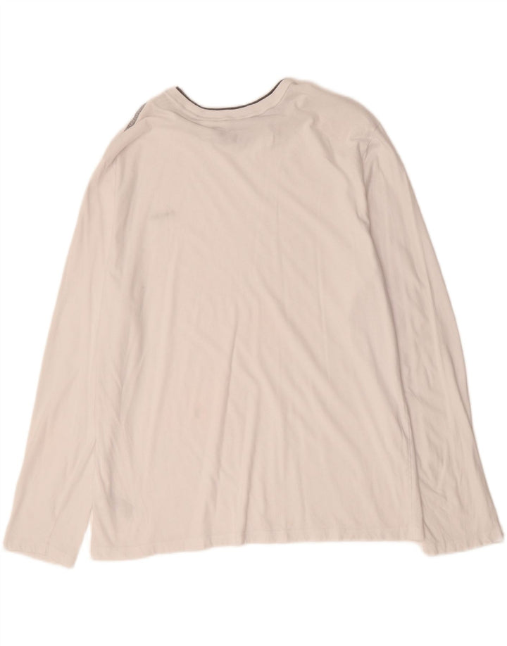 CALVIN KLEIN Mens Top Long Sleeve XL White Cotton