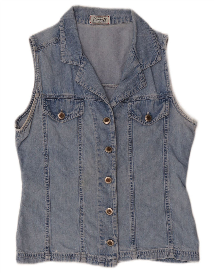 Swish Girls Denim Gilet 11-12 Years Blue