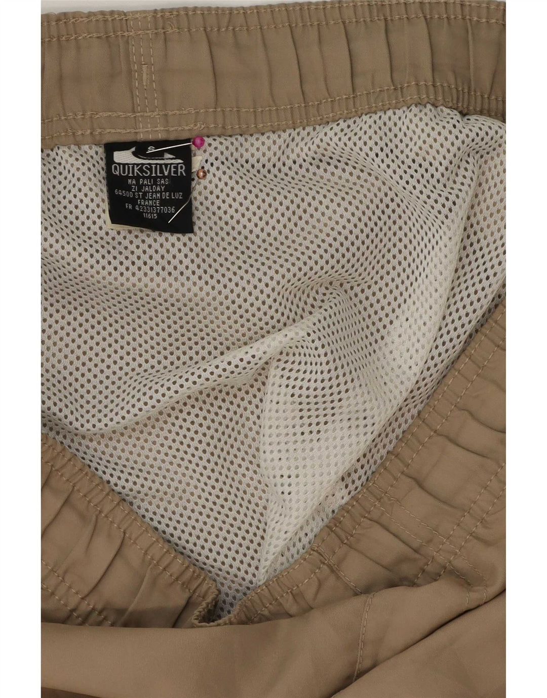 Quiksilver Mens Graphic Swimming Shorts Small Beige Polyester