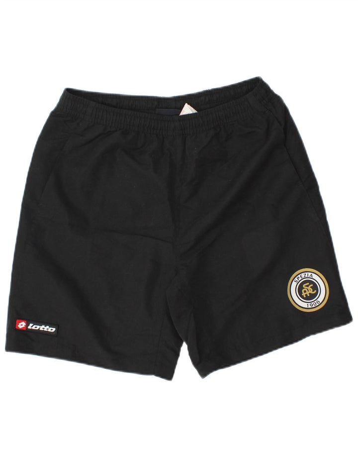 Lotto Boys Graphic Sport Shorts 13-14 Years Large Black Polyester