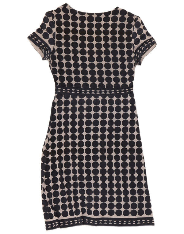 Custo Barcelona Womens A-Line Dress UK 4 XS Navy Blue Polka Dot