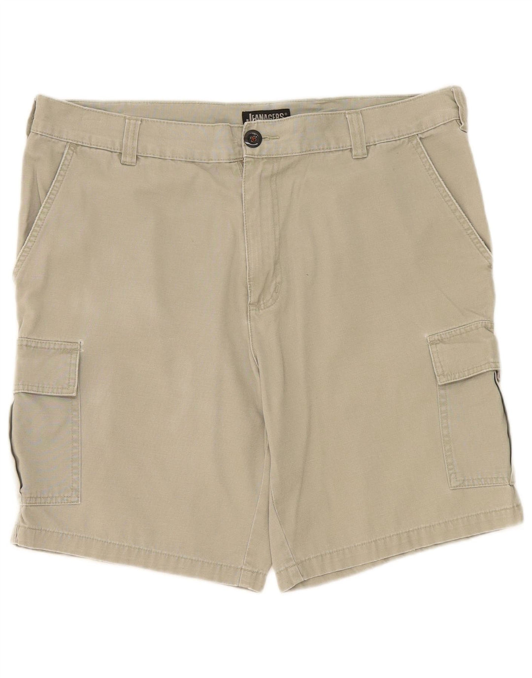 Jeanagers Mens Cargo Shorts W38 XL Khaki Cotton