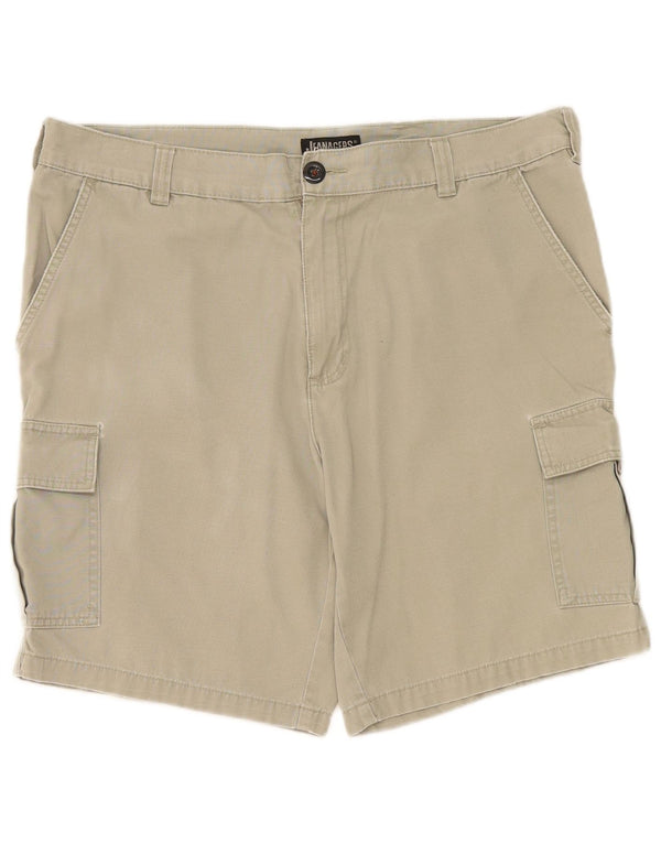 Jeanagers Mens Cargo Shorts W38 XL Khaki Cotton