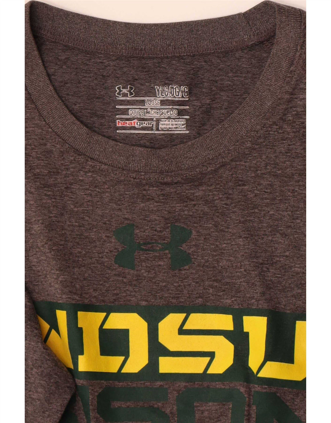 Under Armour Boys Graphic Top Long Sleeve 11-12 Years Large Grey