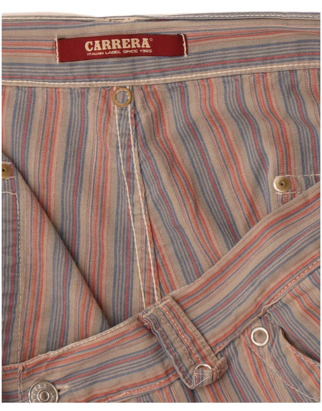 Carrera Mens Chino Shorts W38 XL Red Striped