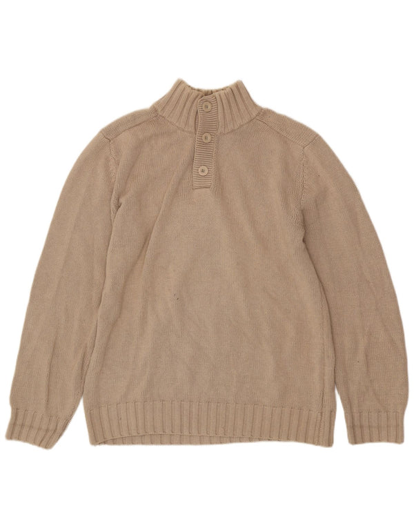 NORTH SAILS Mens Button Neck Jumper Sweater 2XL Beige Wool