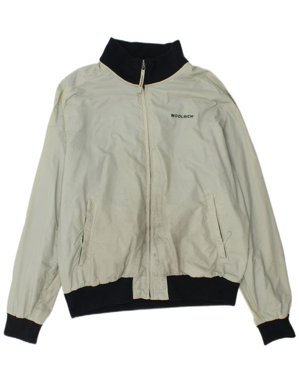 Woolrich Mens Reversible Jacket UK 42 XL Off White Nylon