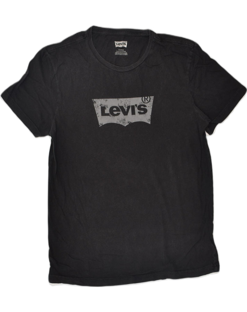 LEVI'S Mens Graphic T-Shirt Top Medium Black Cotton | Vintage Levi's | Thrift | Second-Hand Levi's | Used Clothing | Messina Hembry 