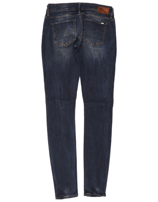 G-Star Womens 3301 Low Skinny Jeans W29 L34 Blue Cotton