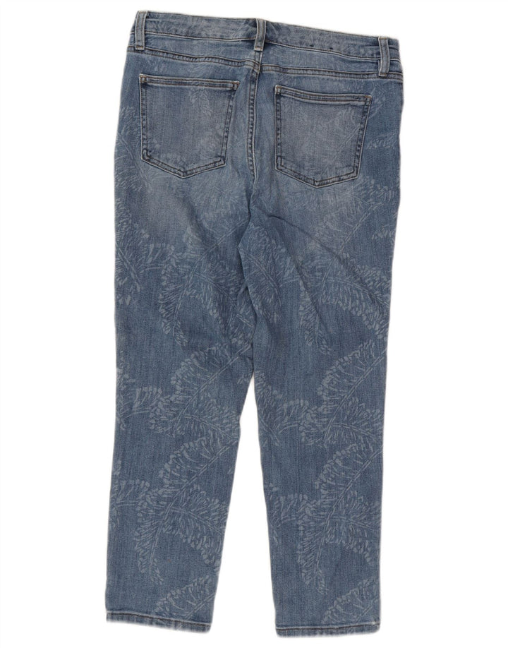 CHAPS Womens Capri Jeans US 8 Medium W30 L22 Blue Floral Cotton