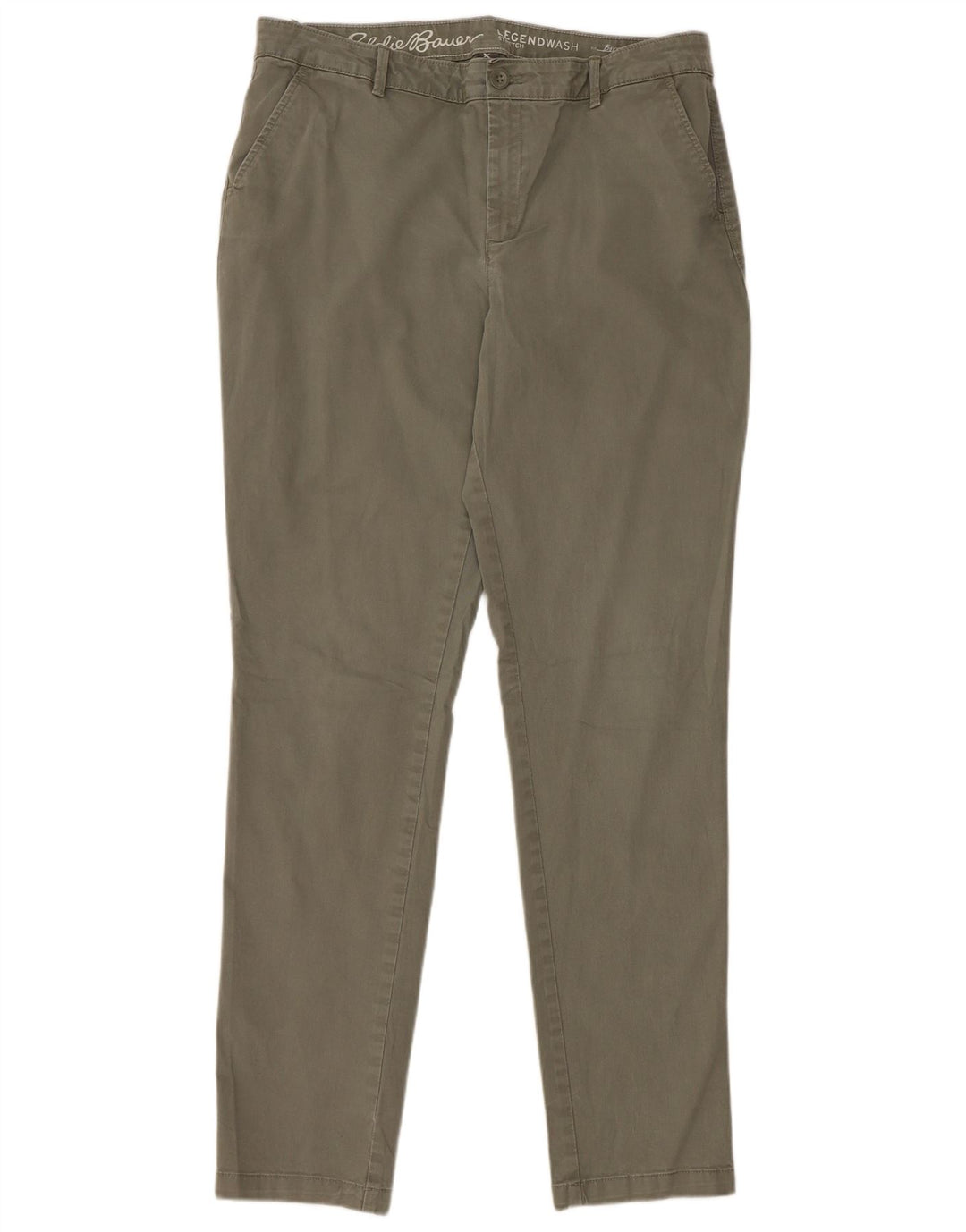 EDDIE BAUER Womens Boyfriend Fit Chino Trousers US 14 XL W36 L33 Khaki