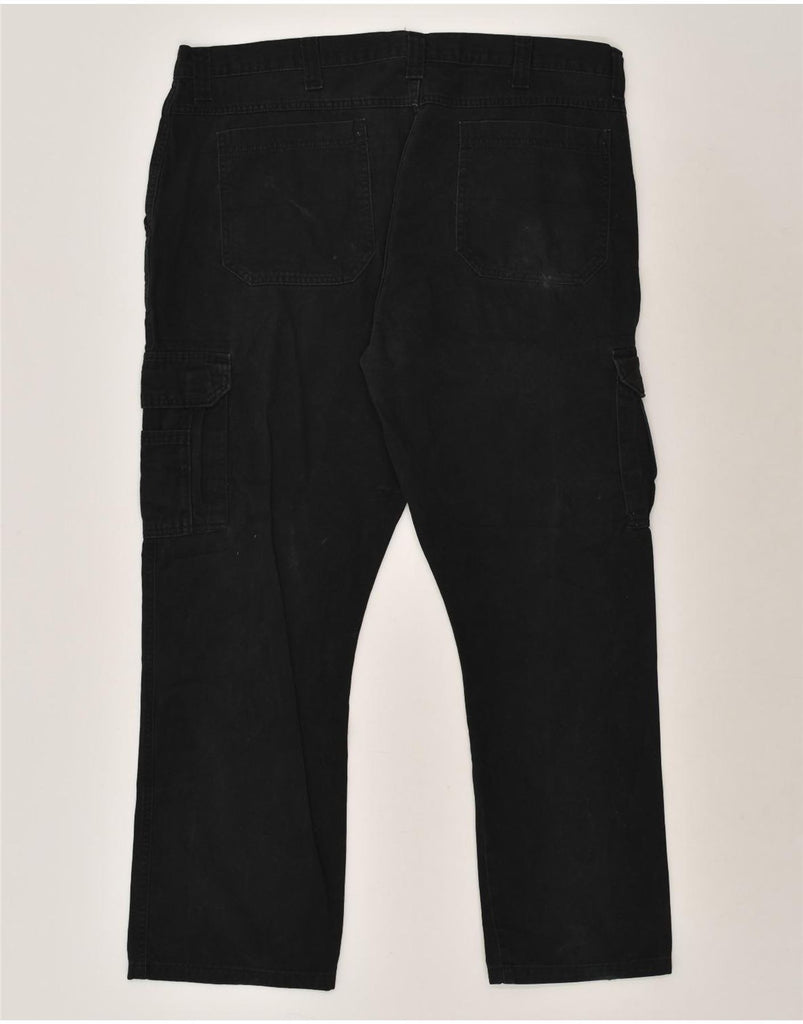 WRANGLER Mens Straight Cargo Trousers W40 L30 Black Cotton | Vintage Wrangler | Thrift | Second-Hand Wrangler | Used Clothing | Messina Hembry 