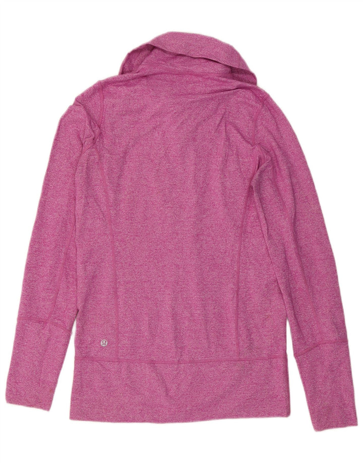 Lululemon Womens Tracksuit Top Jacket US 6 Medium Pink Flecked Polyester