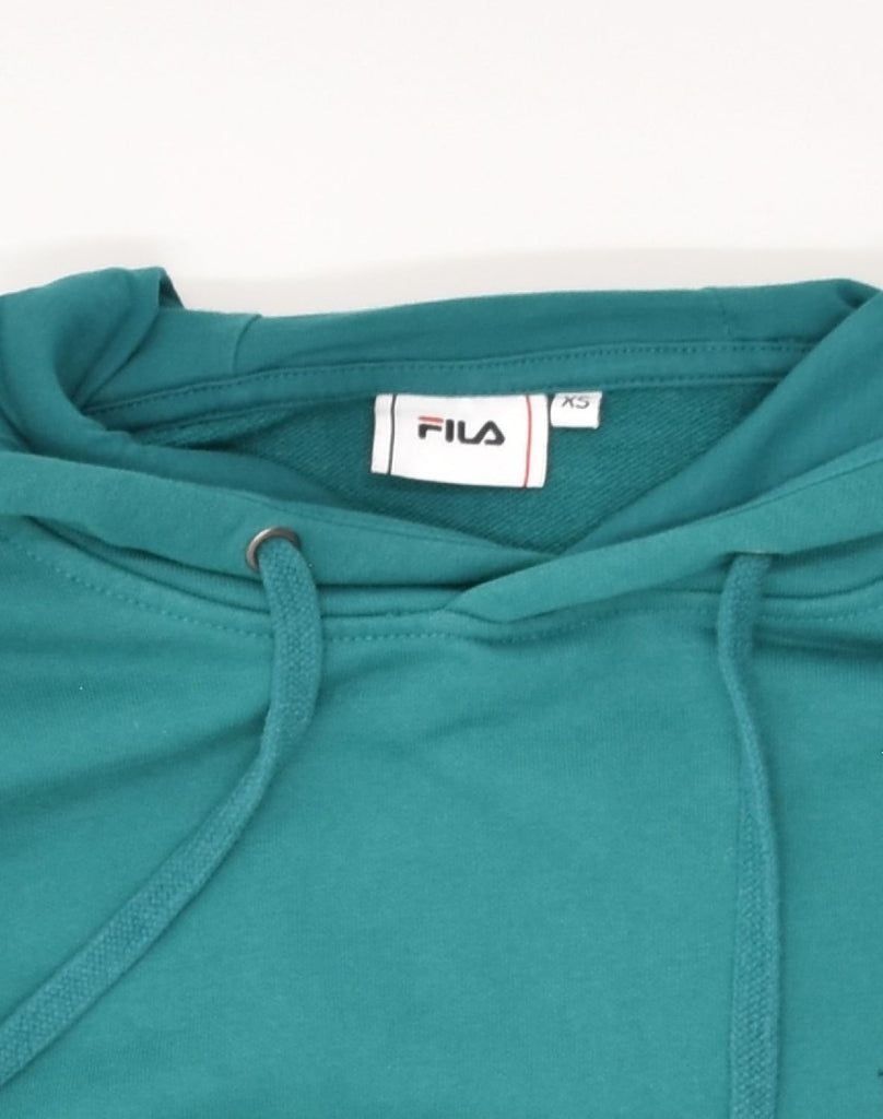 FILA Mens Hoodie Jumper XS Green Cotton | Vintage Fila | Thrift | Second-Hand Fila | Used Clothing | Messina Hembry 