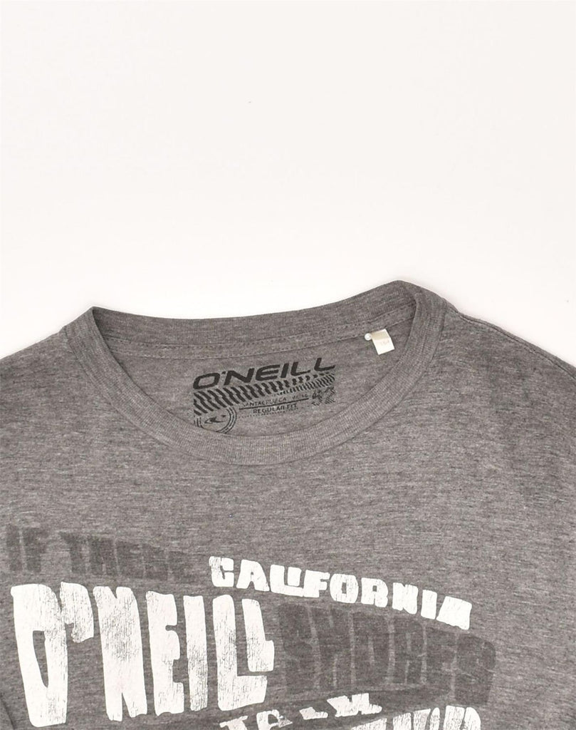 O'NEILL Boys Regular Fit Graphic Top Long Sleeve 13-14 Years Grey Cotton | Vintage O'Neill | Thrift | Second-Hand O'Neill | Used Clothing | Messina Hembry 