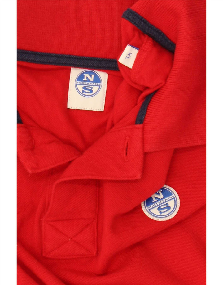 North Sails Mens Graphic Polo Shirt XL Red Striped