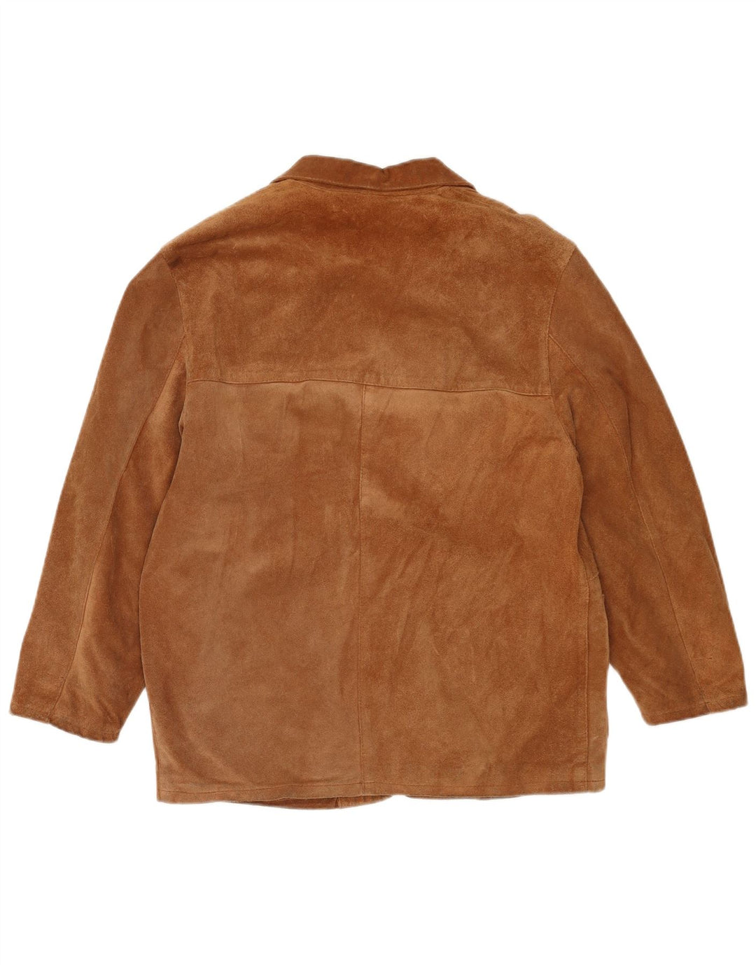 Vintage Womens Suede Jacket IT 44 Medium Brown Leather