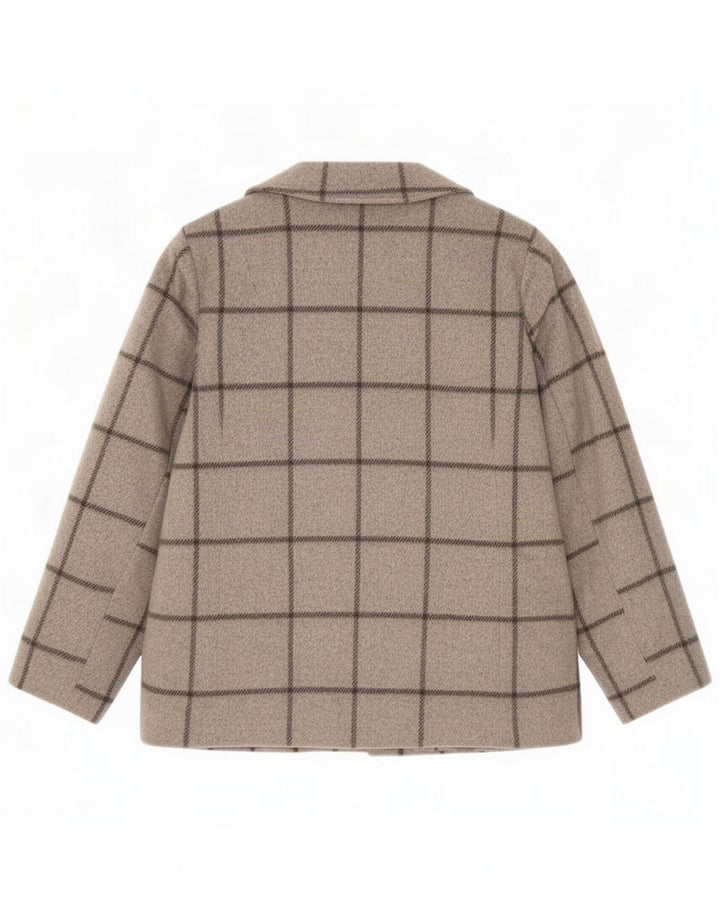 Jasper Conran Womens 3 Button Blazer Jacket UK 16 Large Grey Check Wool
