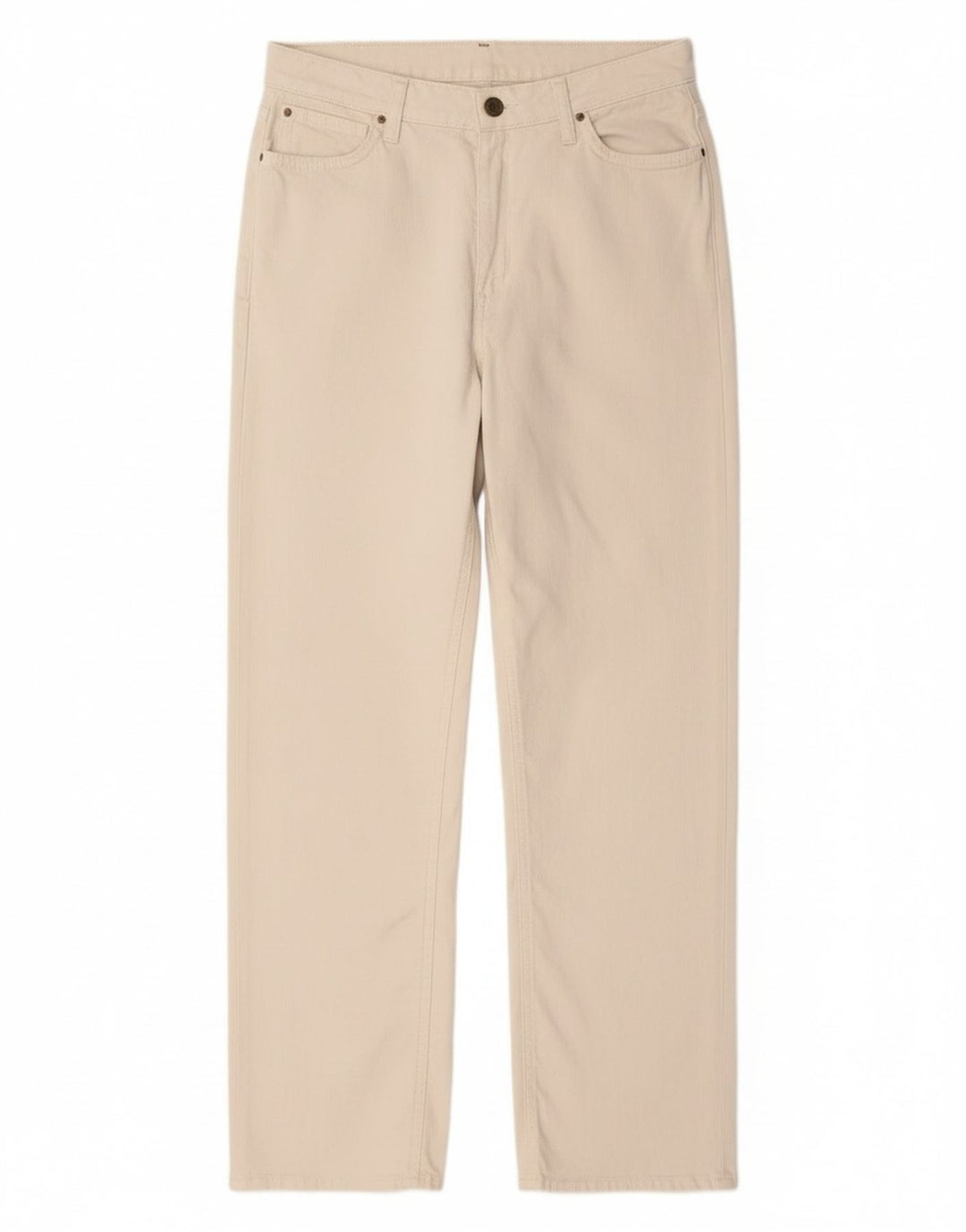 Lee Womens Straight Jeans W28 L28 White Cotton