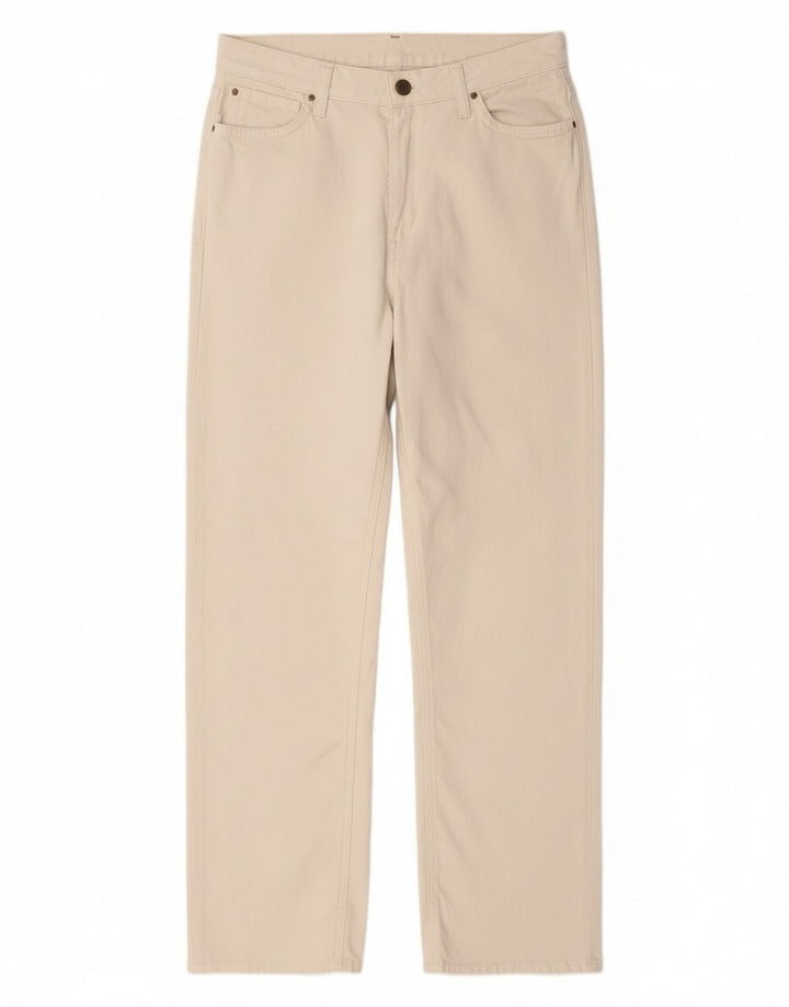 Lee Womens Straight Jeans W28 L28 White Cotton