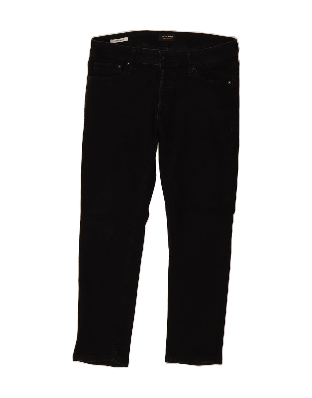 JACK & JONES Mens GLENN Slim Jeans W34 L27 Black Cotton Vintage Jack & Jones and Second-Hand Jack & Jones from Messina Hembry 