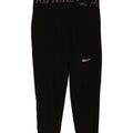 NIKE Womens Dri Fit Graphic Leggings UK 10 Small  Black Polyester