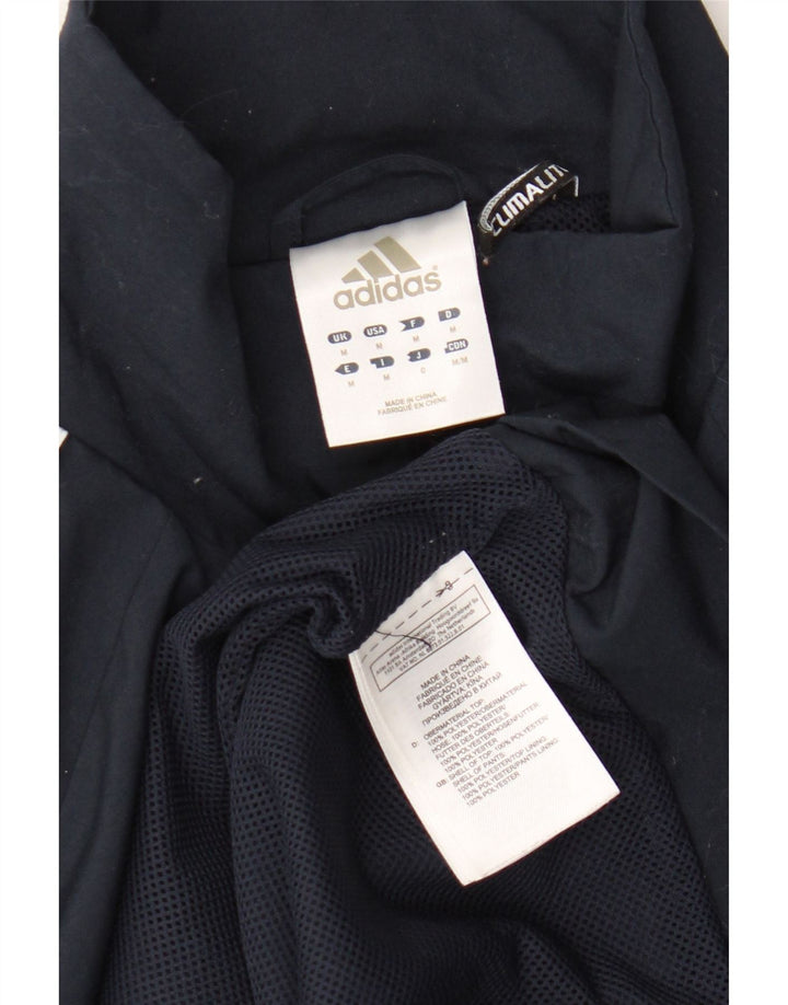 Adidas Mens Climalite Tracksuit Top Jacket Medium Navy Blue Colourblock