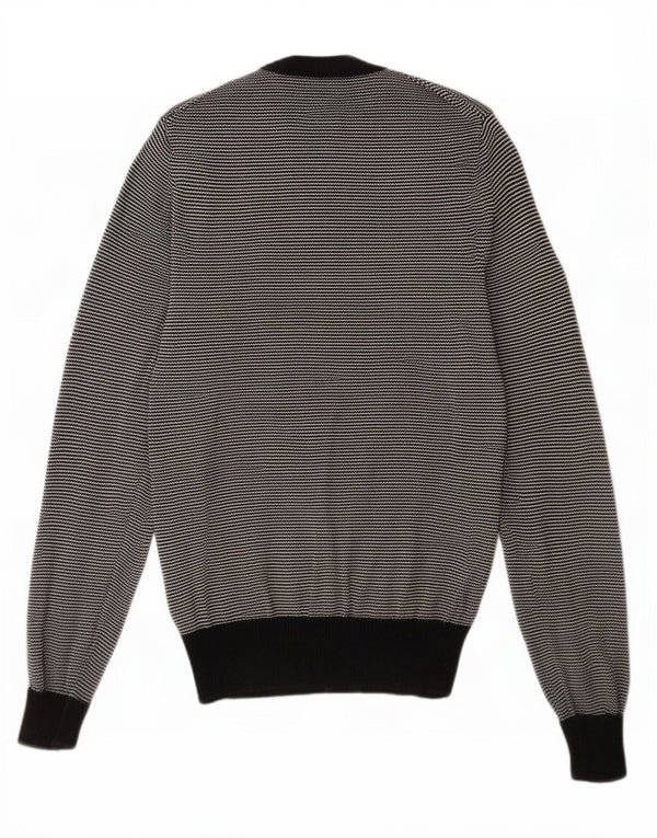 Levi's Mens Cardigan Sweater Small Navy Blue Pinstripe Cotton