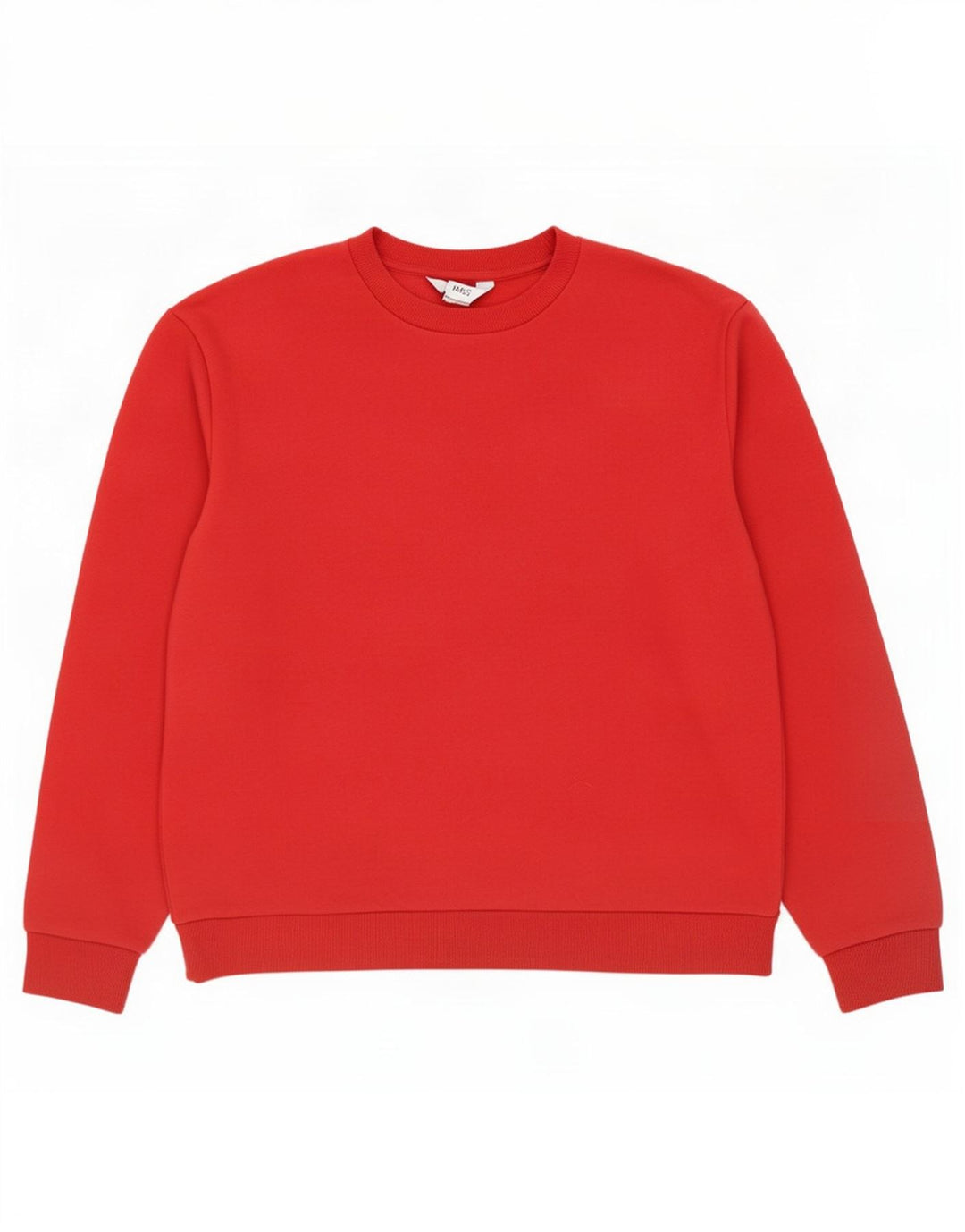 Marks & Spencer Womens Sweatshirt Jumper UK 14 Medium Red Cotton