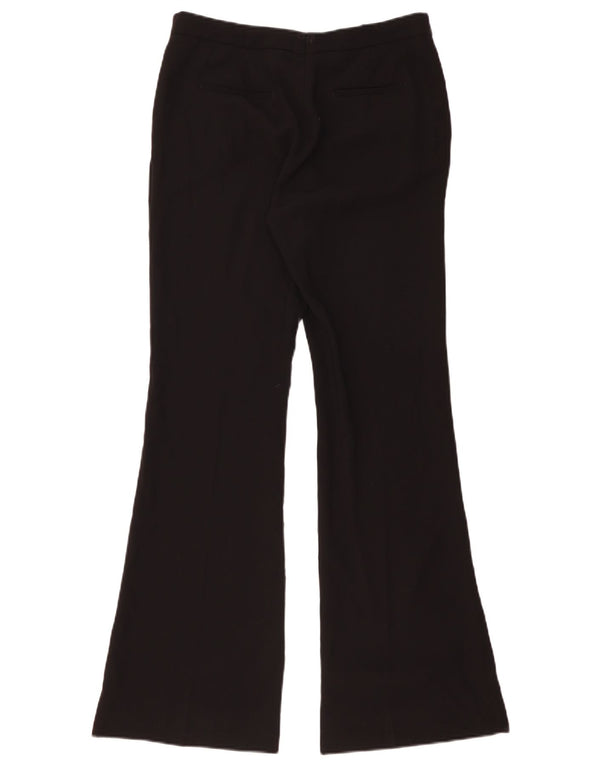 Zara Womens Flare Casual Trousers Large W32 L32 Black Polyester