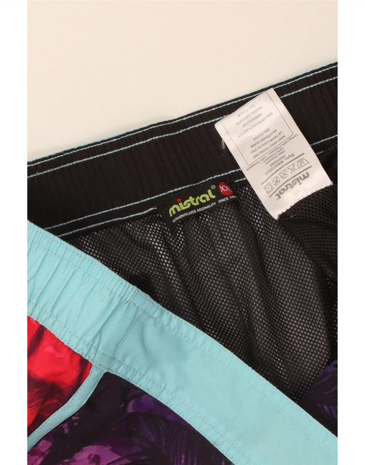 Mistral Mens Swimming Shorts 2XL  Multicoloured Floral Polyester Hawaiian