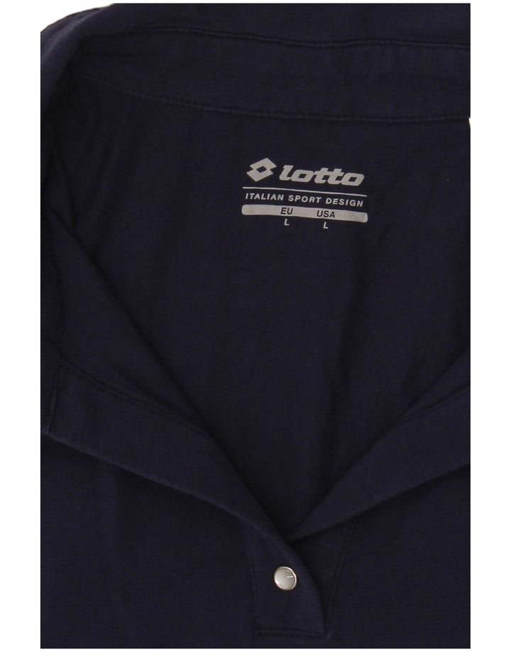 Lotto Womens Polo Shirt UK 14 Large Navy Blue