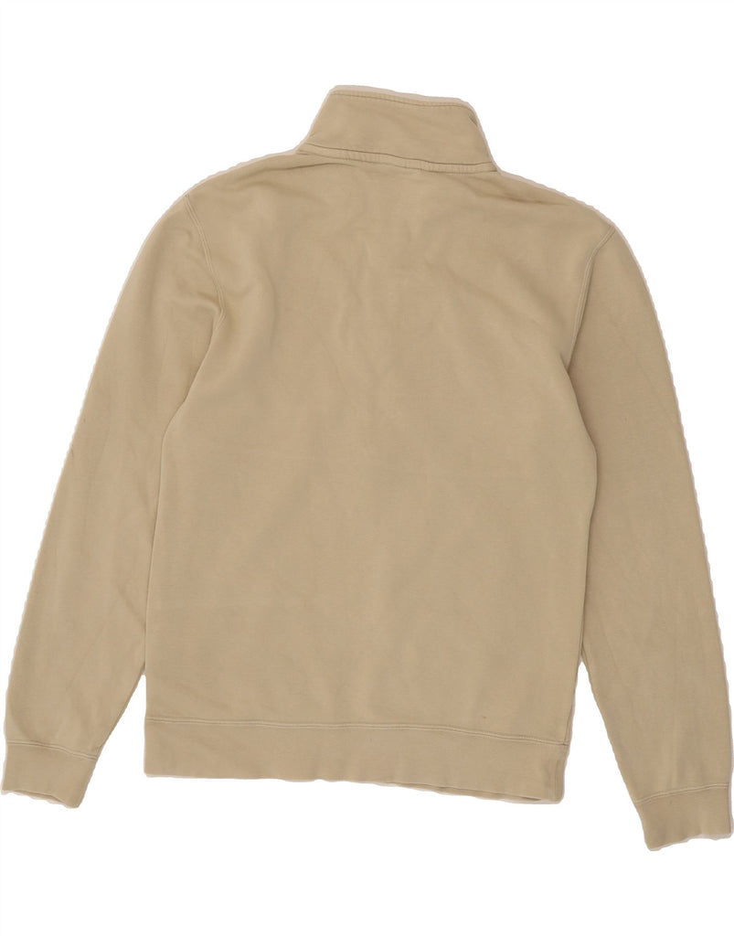 NIKE Mens Zip Neck Sweatshirt Jumper Small Off White Cotton Vintage Nike and Second-Hand Nike from Messina Hembry 