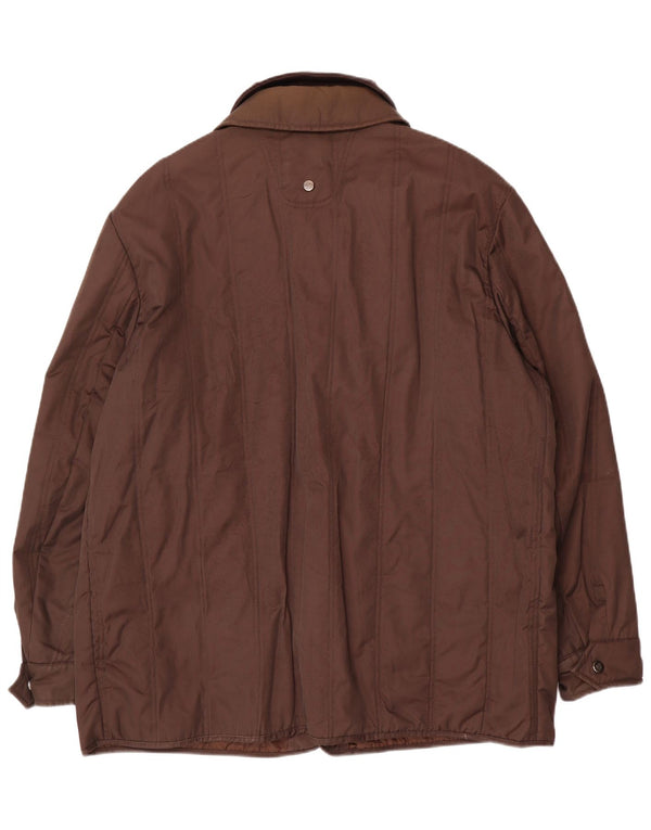Piero Guidi Mens Utility Jacket UK 46 3XL Brown Cotton