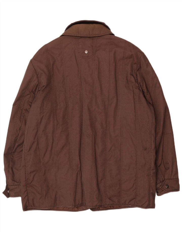 Piero Guidi Mens Utility Jacket UK 46 3XL Brown Cotton