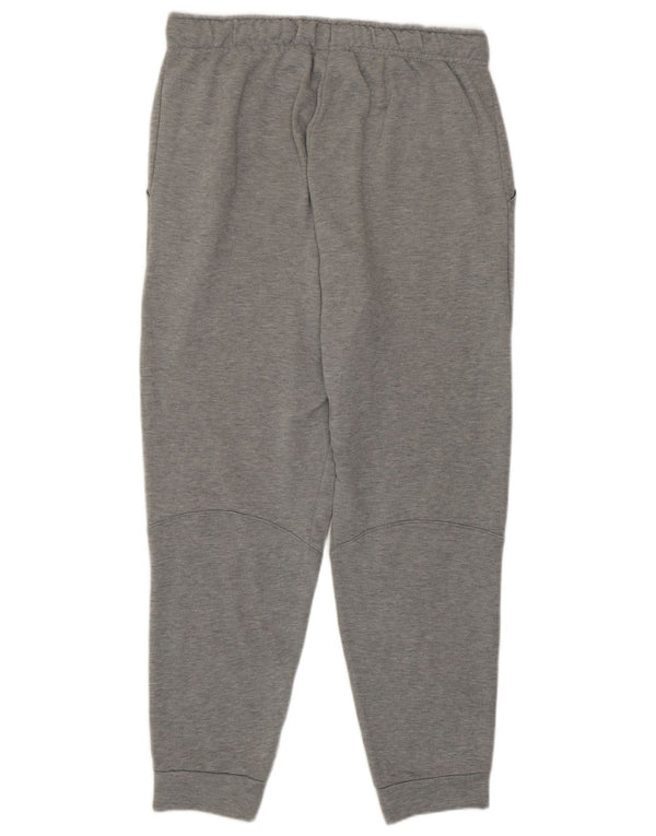 Nike Mens Dri Fit Graphic Tracksuit Trousers Joggers Large Grey Polyester