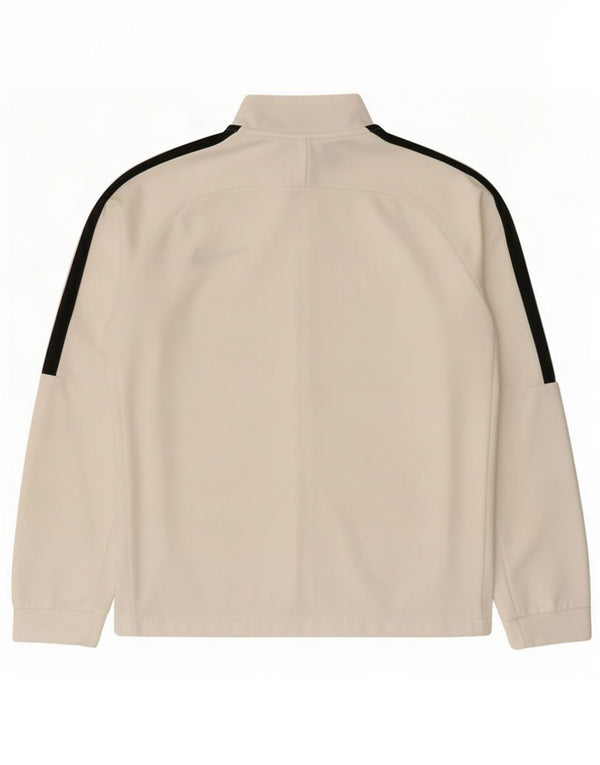 Nike Boys Dri Fit Tracksuit Top Jacket 12-13 Years Large White Colourblock