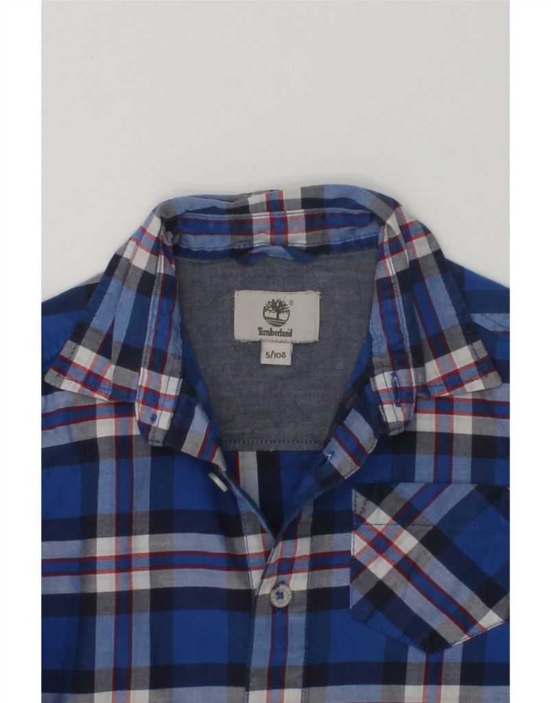 TIMBERLAND Boys Shirt 4-5 Years Blue Check Cotton | Vintage Timberland | Thrift | Second-Hand Timberland | Used Clothing | Messina Hembry 