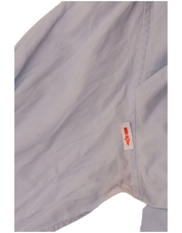 Timberland Mens Regular Fit Shirt Large Blue Cotton