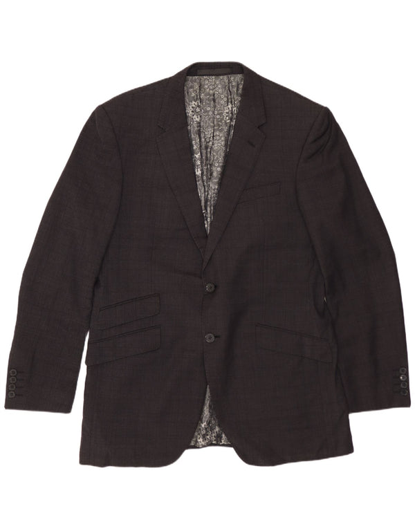 Marks & Spencer Mens Autograph 2 Button Blazer Jacket IT 56 3XL Black Check