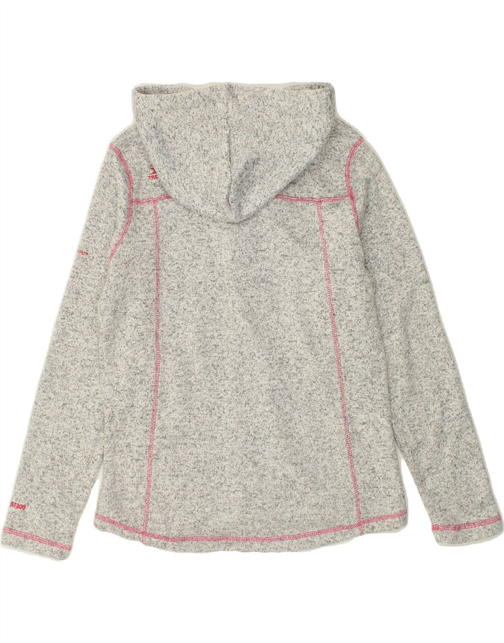 TRESPASS Womens Zip Hoodie Sweater UK 12 Medium Grey Flecked Polyester Vintage Trespass and Second-Hand Trespass from Messina Hembry 