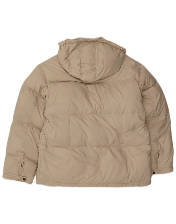 Ciesse Piumini Womens Hooded Padded Jacket IT 46 Large Off White Polyester