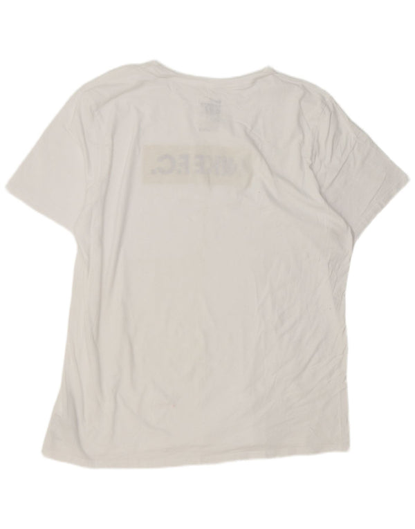 Nike Mens Athletic Fit  Graphic T-Shirt Top 2XL White Cotton Sports