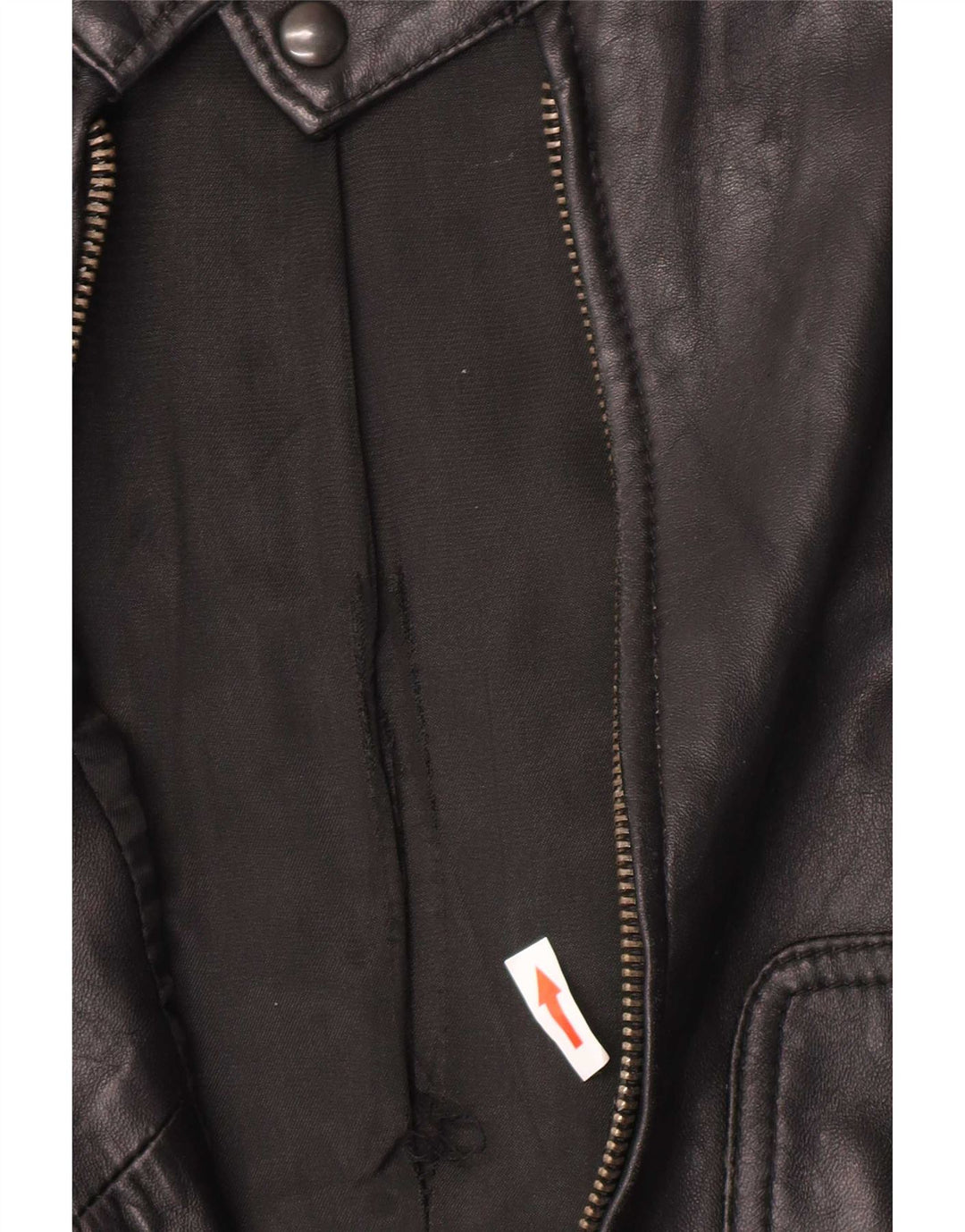 Zen Mens Leather Jacket EU 50 Medium Black Leather
