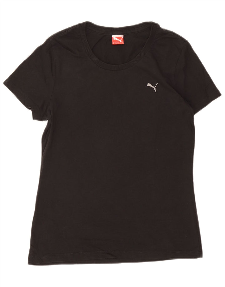 Puma Womens T-Shirt Top UK 12 Medium Black