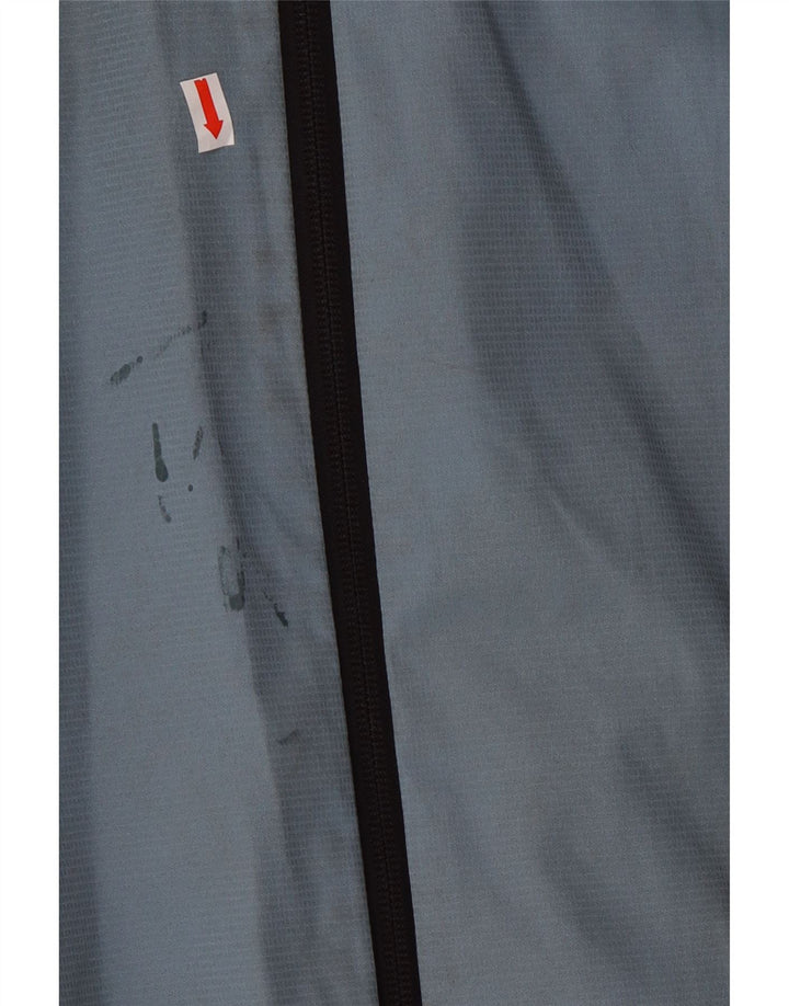 Adidas Womens Hooded Rain Jacket UK 14 Medium Blue Polyester